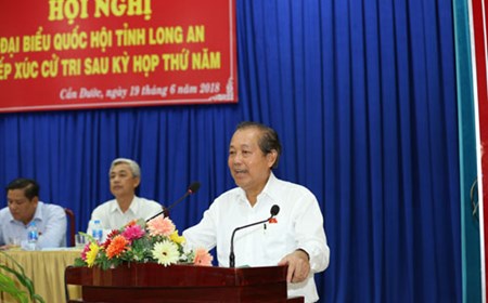 Phó Thủ tướng Thường trực Chính phủ tiếp xúc cử tri huyện Cần Đước, Long An